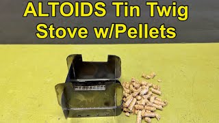 Alternate Design to Altoids Tin Twig Stove For Pellets [upl. by Leima828]