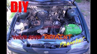 DIY valve cover Repaint  2e engine [upl. by Polish]