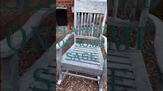 ROCKING CHAIR REVAMP Exterior paint  Annie sloan wax [upl. by Clim837]