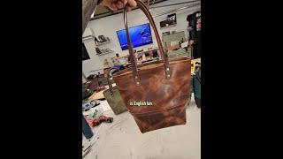 Finishing 6 Double Panel Leather Tote Bags  POV [upl. by Dex144]