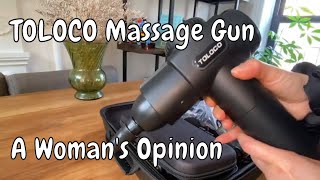 Toloco Massage Gun A Womans Perspective  Honest Review [upl. by Tullius]