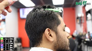 Barber Tutorial Scissorwork and 1 Fade on sides [upl. by Attekram591]