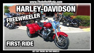 HarleyDavidson Freewheeler Trike FLRT  Test Ride And Review First Ride 2020 2019 2018 [upl. by Artenra226]