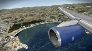 FSX HD Boeing 757 Ibiza landing max graphics 1080p [upl. by Retse]