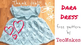 DARA DRESS  free pattern  TeoMakes [upl. by Colombi]