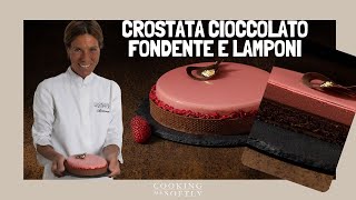 Crostata cioccolato fondente e lamponi  semplice e golosa [upl. by Assirehs]