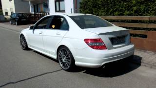 W204 C63 AMG Cold Start  Bang bang  Incredible Sound [upl. by Annehs]