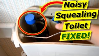 Best FIX Noisy Squealing Toilet EVER Fill Valve Sounds [upl. by Autry]