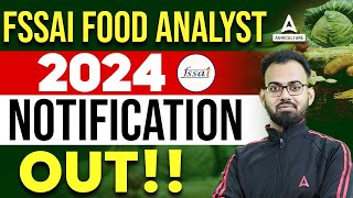 FSSAI FOOD ANALYST EXAM 2024  FOOD ANALYST NOTIFICATION 2024 OUT  BY SUDHANSHU SIR [upl. by Asirram]