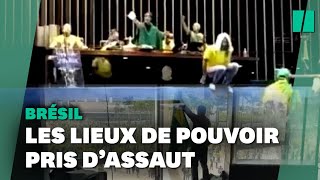 Au Brésil le palais présidentiel et le Congrès envahis par les proBolsonaro [upl. by Akiehsal]