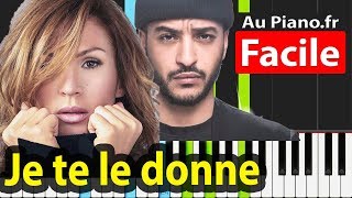 Vitaa et Slimane  Je te le donne  Tuto Piano Facile avec Lyrics [upl. by Attevaj]