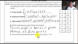 Lessons 13 amp 14 B  Comparing Mathematical Models and Writing Equation of a Parabola [upl. by Enneicul]