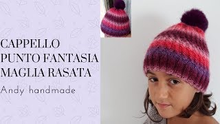 Cappello ai ferri punto fantasia maglia rasata [upl. by Onyx]