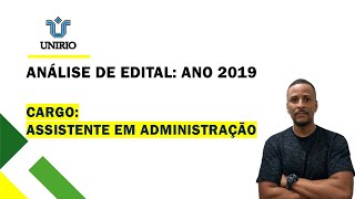 Análise do conteúdo programático do edital da UNIRIO 2019 [upl. by Giraldo]