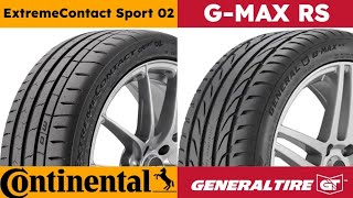 Continental ExtremeContact Sport 02 vs General GMAX RS [upl. by Busby923]