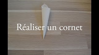 FAIRE UN CORNET  CAP PATISSIER [upl. by Norab]