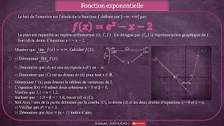 Fonction Exponentielle BAC LIBANAIS Terminale  SV  Exercice Corrigé [upl. by Ailedua]