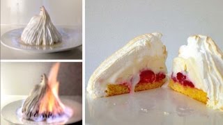 Flambe Bombe Alaska Dessert Recipe HOW TO COOK THAT Baked Alaska Recipe Ann Reardon [upl. by Hairahcez]