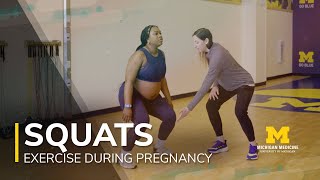 Exercise During Pregnancy  Episode 1  Squats [upl. by Nylasoj]