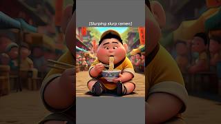 Russell Eats Special Delicious Ramen Noodles🍜😋 Ai Edition shorts funny memes [upl. by Willette512]