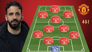 MANCHESTER UNITED PREDICTED LINEUP UNDER RUBEN AMORIM 🔥 ✅ MAN UNITED NEW MANAGER ✅ [upl. by Kimberlee]