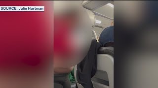 Woman drops pants in middle of aisle during Florida Frontier Airlines flight meltdown [upl. by Edgell660]