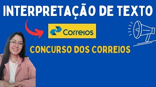 Interpretação de Texto  CespeCebraspe  Concurso dos Correios [upl. by Natalee]