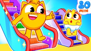 Magic Baby Stairs  Safety Rules In The Escalator for Kids  Songs amp Nursery Rhymes by Toddler Zoo [upl. by Namwob]