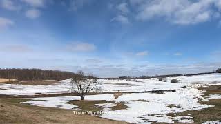 Time Lapse of Clouds and Snow Melt on a Spring Day [upl. by Tnecniv]