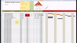 Chart Gantt Excel Template Demonstration [upl. by Ahsemac]