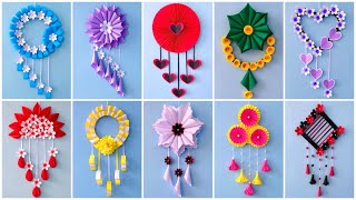 10 Unique Flower Wall Hanging  Quick Paper Craft For Home Decoration Easy Wall Mate DIY Wall Decor [upl. by Hiroshi]