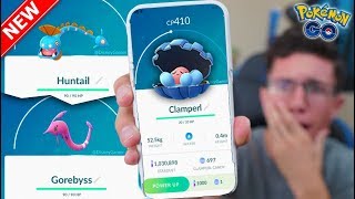 CLAMPERL HUNTAIL amp GOREBYSS in Pokémon GO HOW TO GET THEM New Event [upl. by Holds]