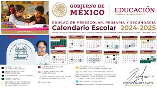 Calendario Escolar ciclo escolar 20242025 [upl. by Redwine106]