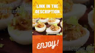 Bacon Kimchi Deviled Eggs shorts keto recipes [upl. by Tuorah]