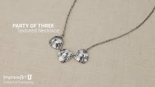 ImpressArt Hand Stamped Textured Dapped Necklace Tutorial [upl. by Prent698]