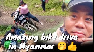 Amazing bike ride in Myanmar🤭🙏👍 [upl. by Kruger29]