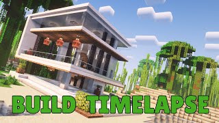 Modern Beach House  Full Timelapse  Minecraft build timelapse minecraft [upl. by Raasch]