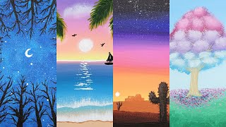 50 Easy Acrylic Painting Ideas for Beginners  2022 Mega Compilation [upl. by Gardol482]