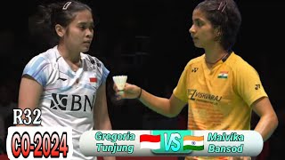 Gregoria Mariska Tunjung vs Malvika Bansod  R32 China Open 2024 [upl. by Natalya]