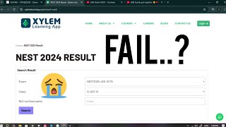 Xylem NEST 2024 Oct 6th exam result Fail SSLC studentAbhinav AK [upl. by Ahsiekram]