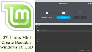 27 How to Create a Bootable Windows 10 USB in Linux Mint [upl. by Niassuh618]