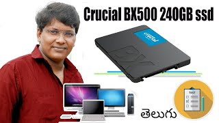 Crucial BX500 240GB Internal SSD unboxing amp review in telugu [upl. by Gav]