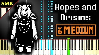 UNDERTALE  HOPES AND DREAMS  Piano Tutorial [upl. by Leahcym]