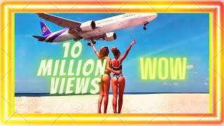 Boeing Plane Landing and Take Off Footage at Maho Beach St Maarten Aviation Airplane [upl. by Willamina]