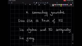 Group Theory L15V1 Cartan Subalgebra [upl. by Ermengarde]