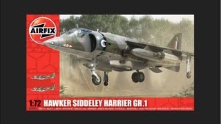 Airfix 172 Hawker Siddeley Harrier GR1 Scale Model Review [upl. by Ayalahs]