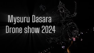 Mysuru Dasara Drone Show 2024  Full Video  Spectacular 15Minute Display  khadakkannadiga [upl. by Coralie]