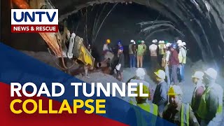 Ginagawang road tunnel gumuho 40 construction workers natabunan [upl. by Mccoy414]