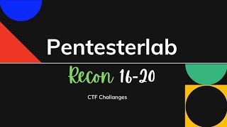 PentesterLab Recon Challanges From 1620  CTF [upl. by Pappas]