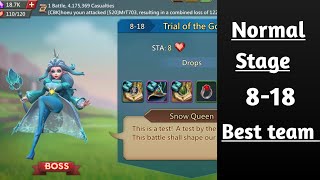 Lords mobile normal stage 818 best f2p team level 57 heroes [upl. by Galen]